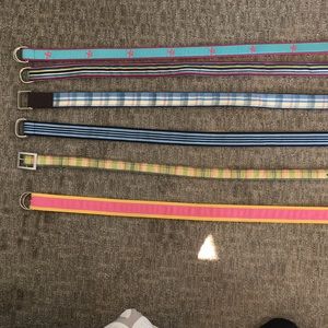 Various preppy belts